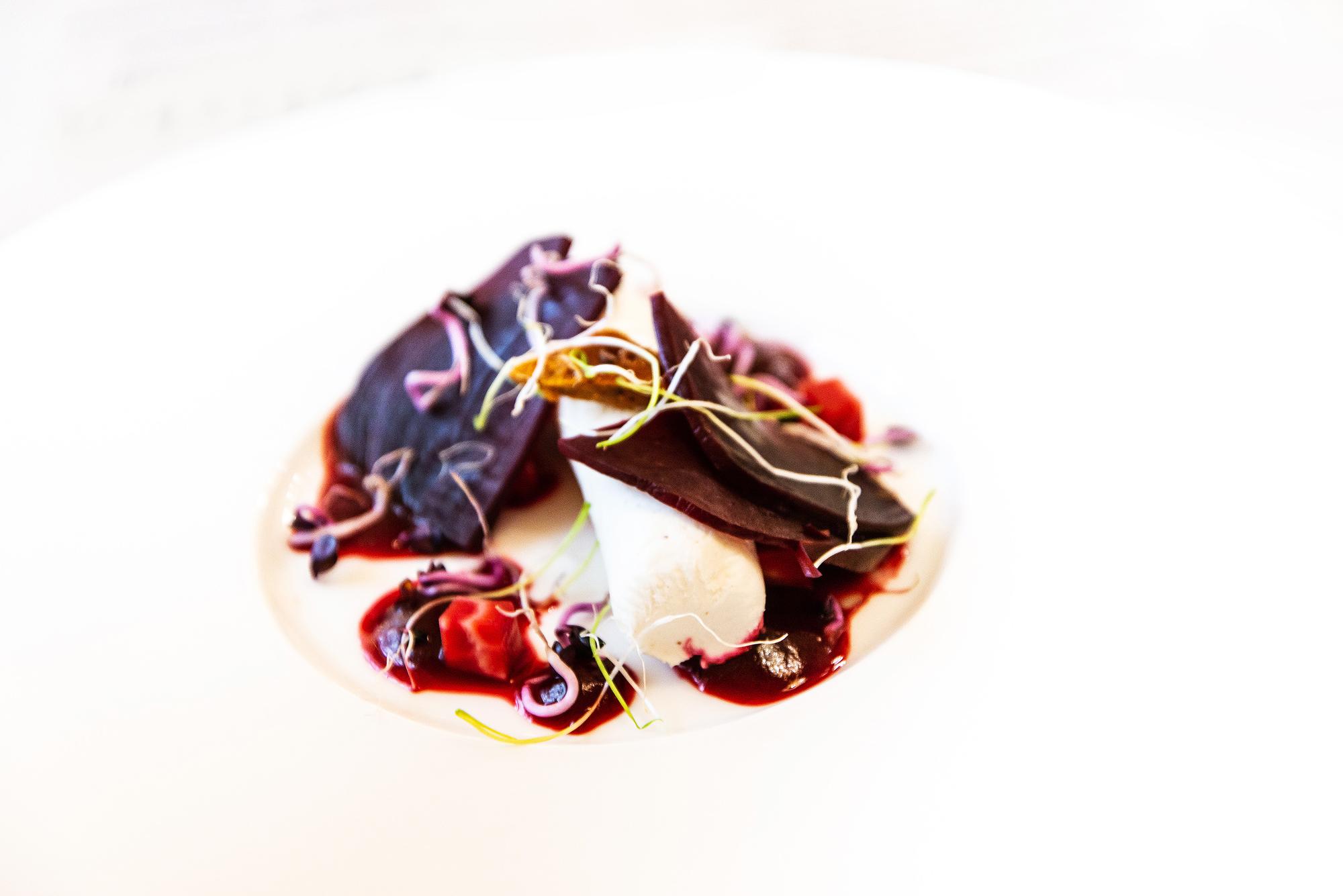 Close-up plated seasonal starter